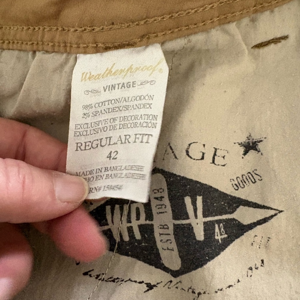 Original Weatherproof Vintage Brown Regular Fit Cargo Shorts 42 - Picture 4 of 7